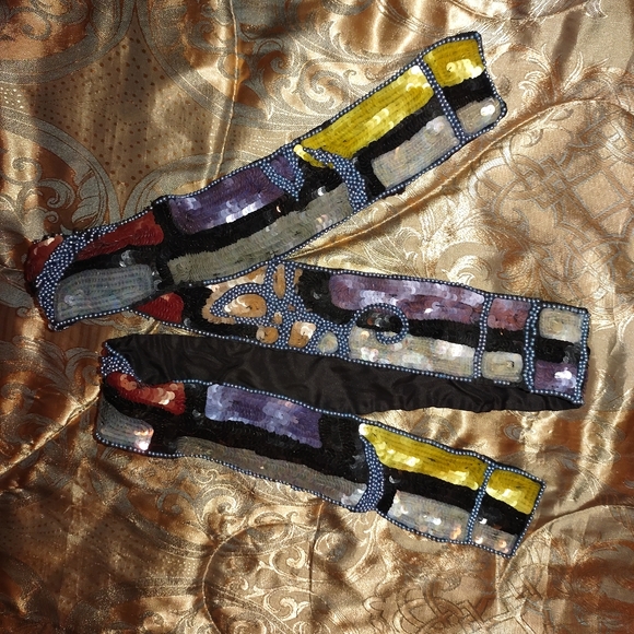 LinZas California Vintage Art Deco Sequined Coat L - Picture 11 of 12